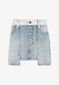 Off-White Denim Mini Skirt Blue