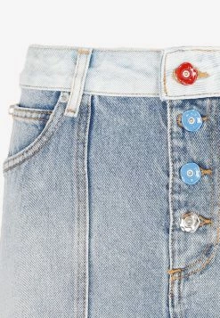 Off-White Denim Mini Skirt Blue -Evening Dresses Popular Store 09052022 164