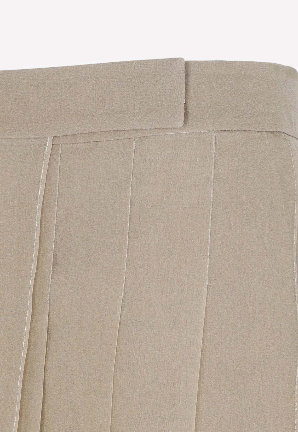 Brunello Cucinelli Crispy Silk Paneled Maxi Skirt Nude 4 Brunello Cucinelli Crispy Silk Paneled Maxi Skirt Nude - Image 4