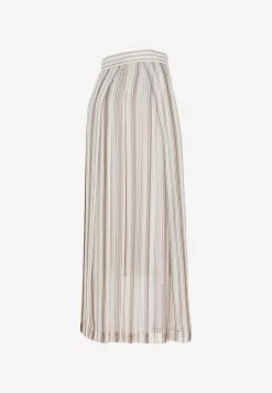 Brunello Cucinelli Paneled Stripe Chiffon Maxi Skirt Beige 6 Brunello Cucinelli Paneled Stripe Chiffon Maxi Skirt Beige -Evening Dresses Popular Store 09062022 067