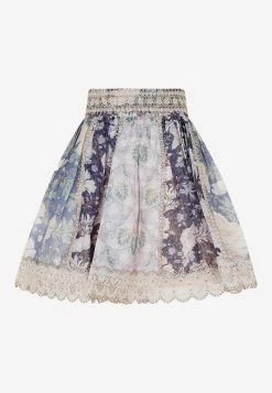 Zimmermann Celestial Lace Paneled Mini Skirt Multicolor