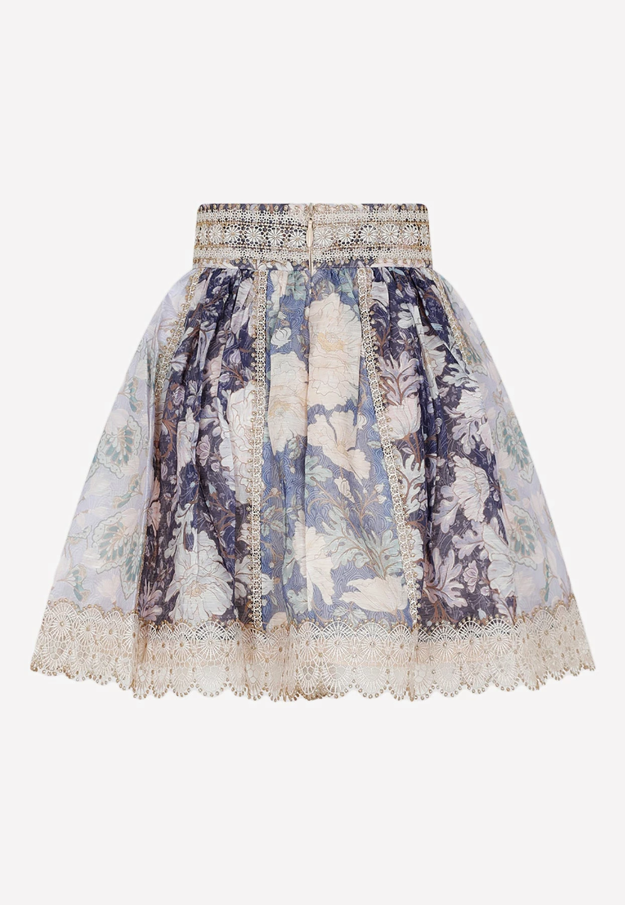 Zimmermann Celestial Lace Paneled Mini Skirt Multicolor 2 Zimmermann Celestial Lace Paneled Mini Skirt Multicolor - Image 2