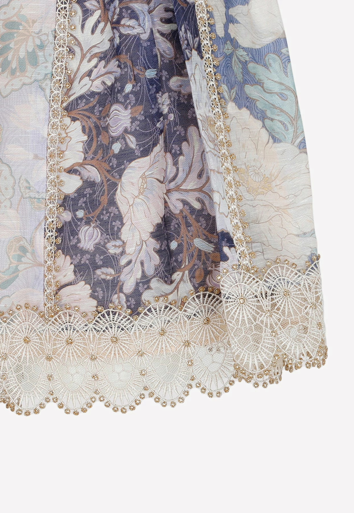 Zimmermann Celestial Lace Paneled Mini Skirt Multicolor 4 Zimmermann Celestial Lace Paneled Mini Skirt Multicolor - Image 4