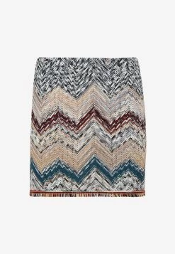 Missoni Zig Zag Fringed Mini Skirt Multicolor