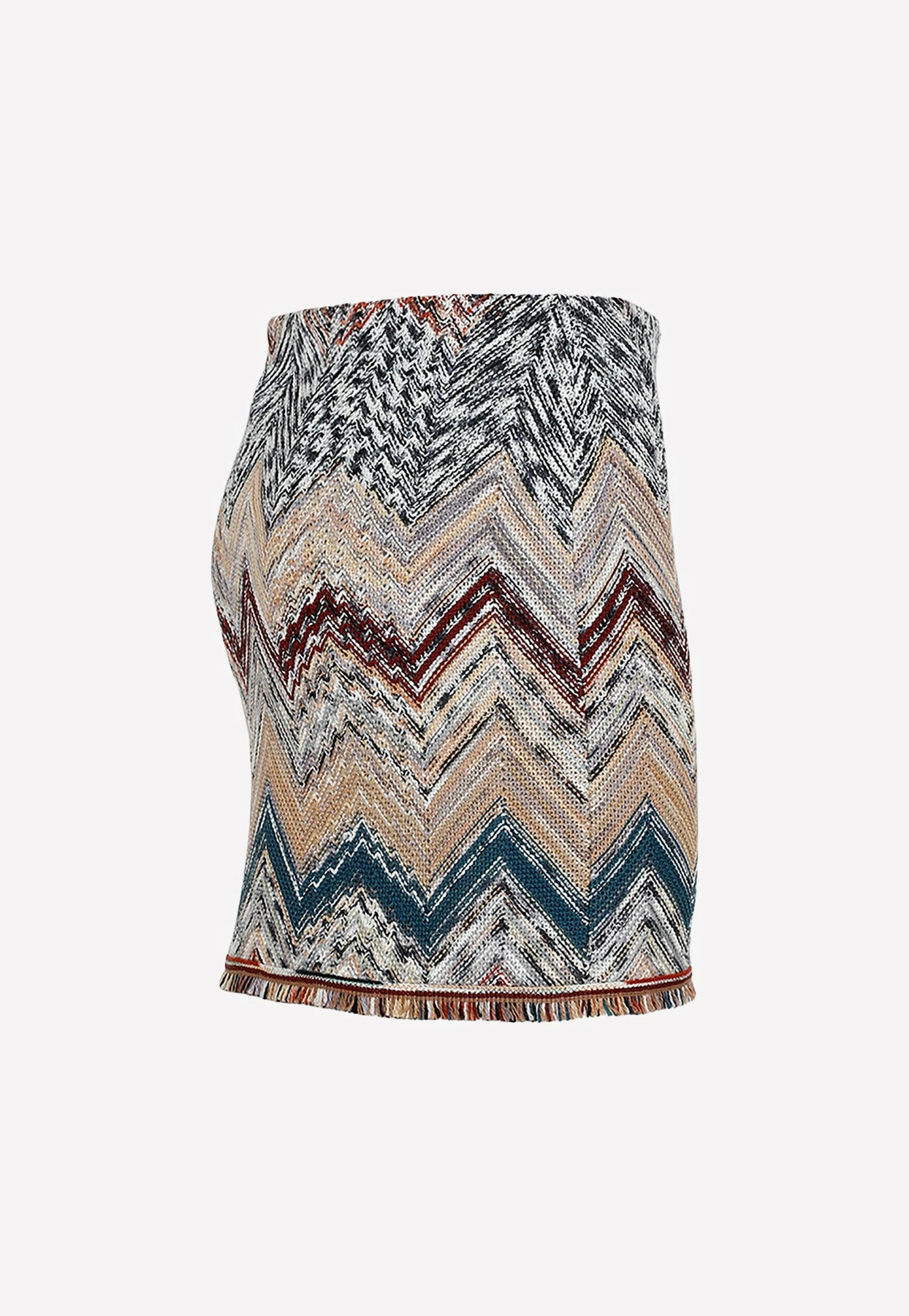 Missoni Zig Zag Fringed Mini Skirt Multicolor 3 Missoni Zig Zag Fringed Mini Skirt Multicolor - Image 3