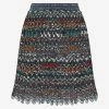 Missoni Knitted Mini Skirt In Wool Blend Multicolor