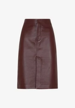 Bottega Veneta Pencil Skirt In Nappa Leather Jam