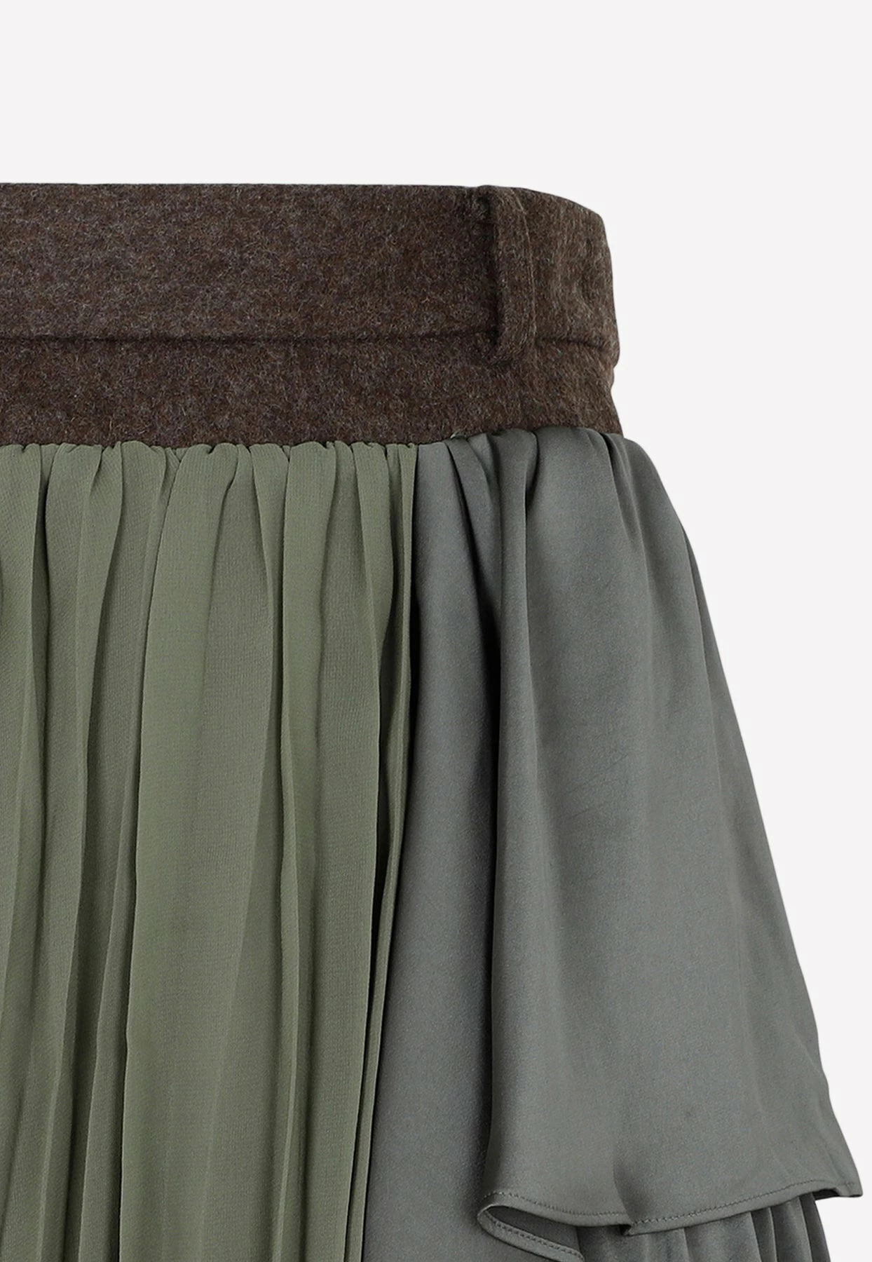 Sacai Deconstructed Midi Skirt Green 4 Sacai Deconstructed Midi Skirt Green - Image 4