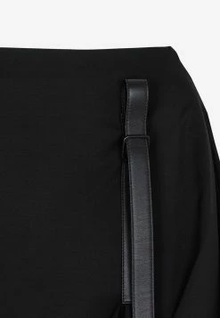 Loewe Draped Midi Asymmetric Skirt Black -Evening Dresses Popular Store 09092022 239