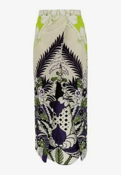 Valentino World Arazzo Print High-Rise Midi Skirt- Delivery In 3-4 Weeks Multicolor