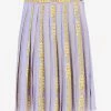 Versace Orchid Pleated Midi Skirt Lilac
