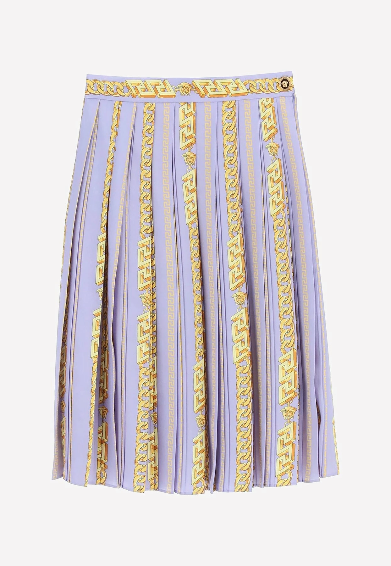 Versace Orchid Pleated Midi Skirt Lilac 1 Versace Orchid Pleated Midi Skirt Lilac