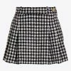 Versace Checked Tweed Mini Skirt Monochrome