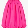 Alexander McQueen Parachute Midi Skirt In Tech Fabric Pink