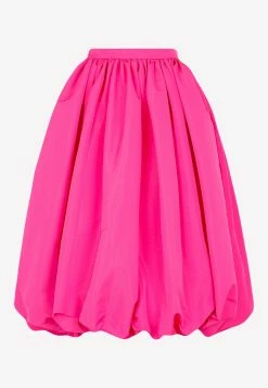 Alexander McQueen Parachute Midi Skirt In Tech Fabric Pink