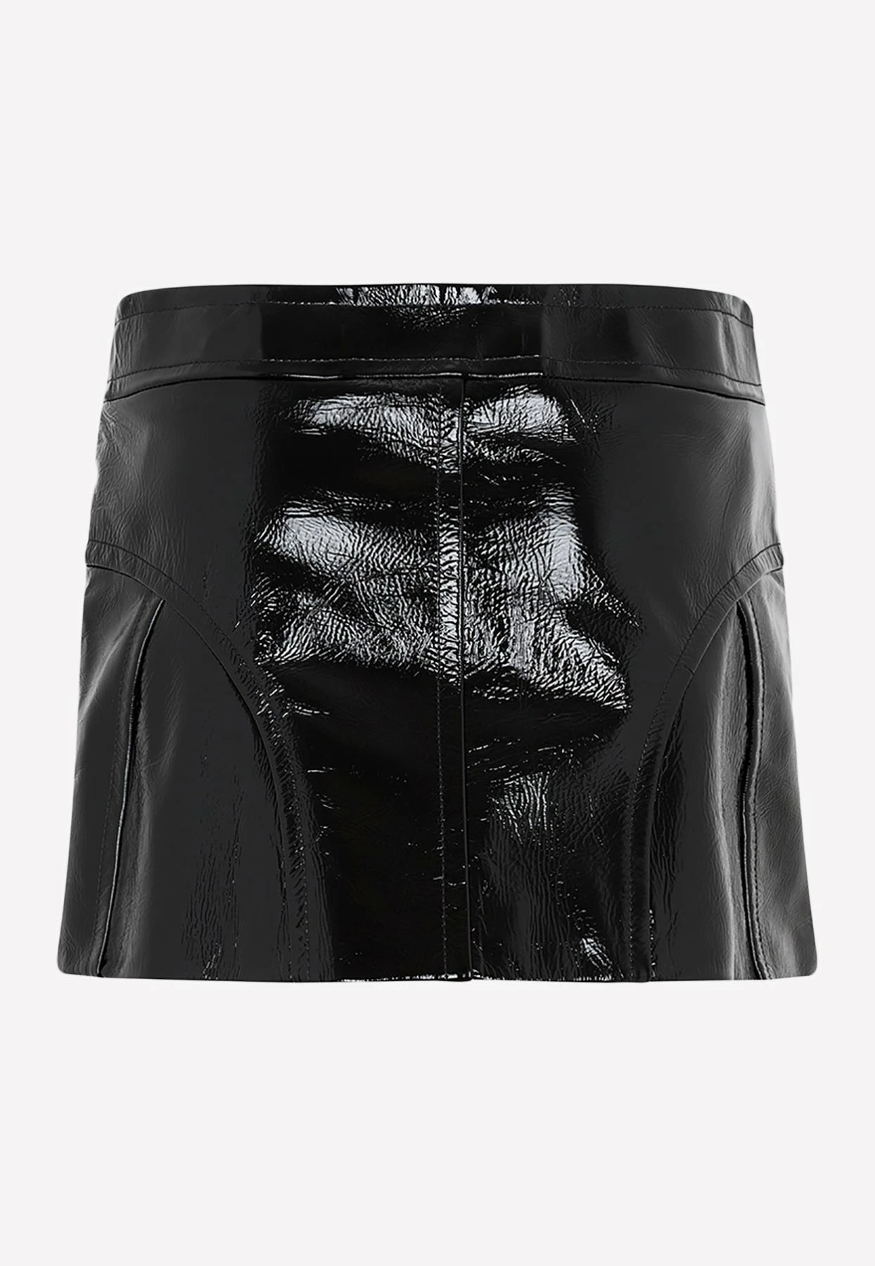 Khaite Keene Zipped Mini Skirt In Leather Black 2 Khaite Keene Zipped Mini Skirt In Leather Black - Image 2