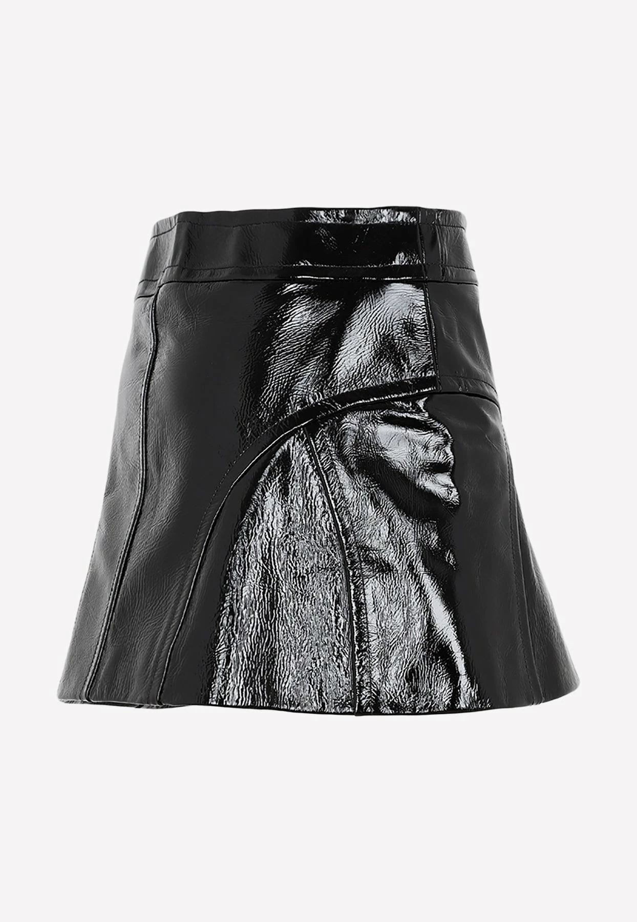 Khaite Keene Zipped Mini Skirt In Leather Black 3 Khaite Keene Zipped Mini Skirt In Leather Black - Image 3