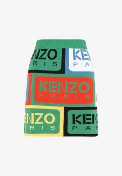 Kenzo Logo-Jacquard Mini Skirt Multicolor