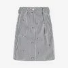 Kenzo Rinse Stripe Mini Denim Skirt Monochrome