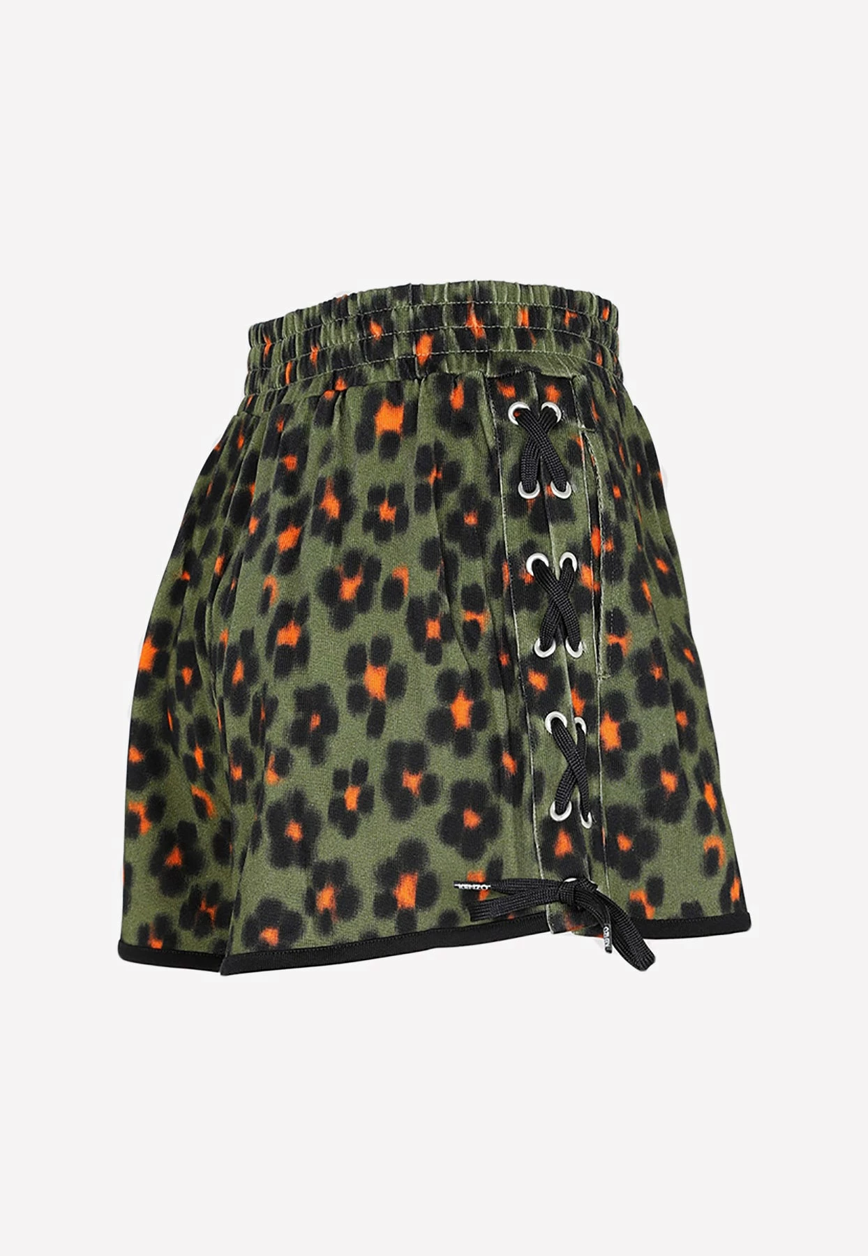 Kenzo Leopard-Print Drawstring Shorts Green 3 Kenzo Leopard-Print Drawstring Shorts Green - Image 3