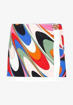 Emilio Pucci Onde-Print Mini Wrap Skirt Multicolor