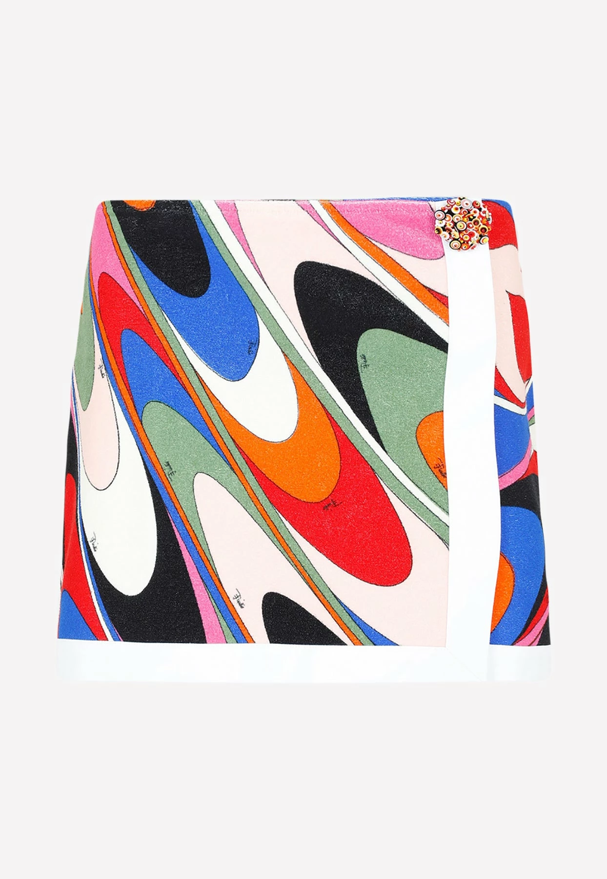 Emilio Pucci Onde-Print Mini Wrap Skirt Multicolor 1 Emilio Pucci Onde-Print Mini Wrap Skirt Multicolor