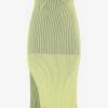 AZ Factory Ribbed Midi Skirt Green
