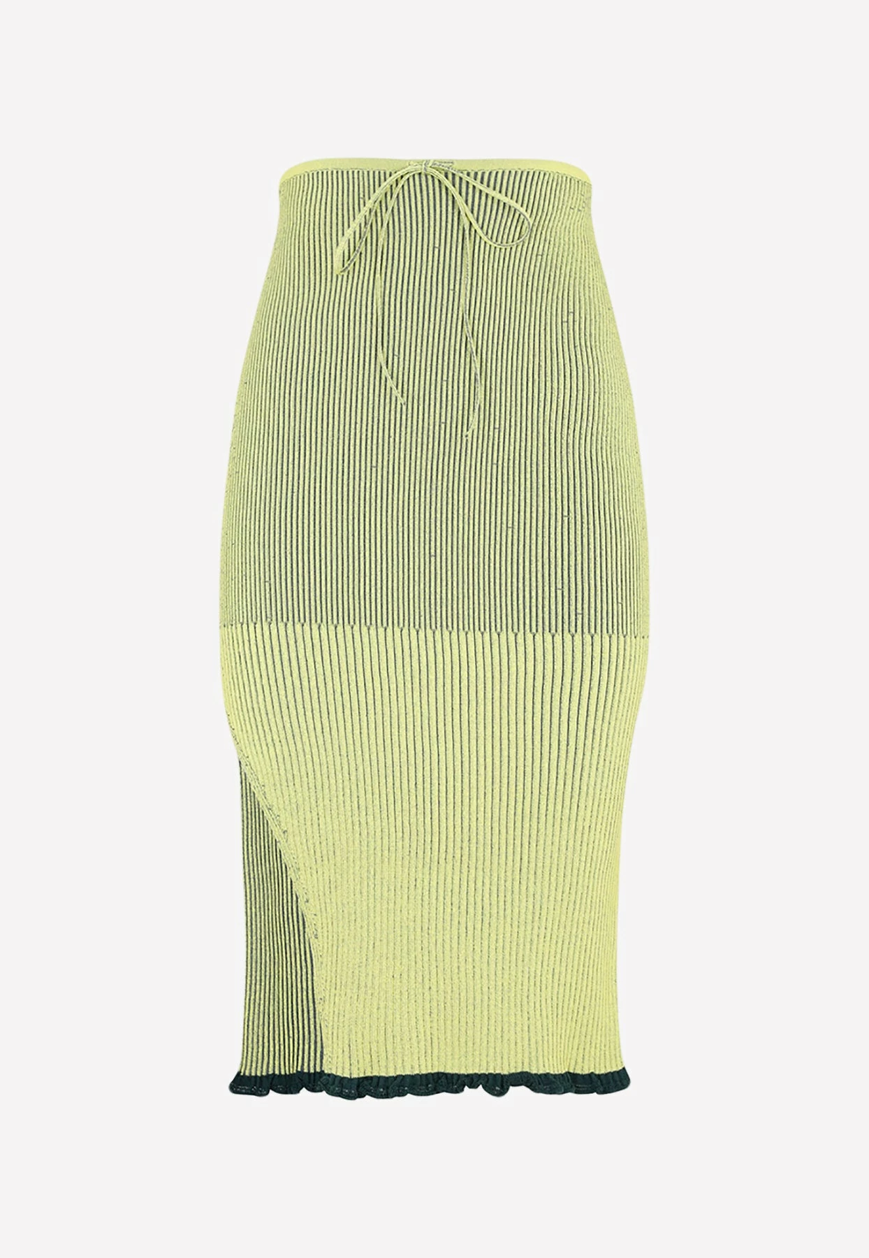 AZ Factory Ribbed Midi Skirt Green 1 AZ Factory Ribbed Midi Skirt Green