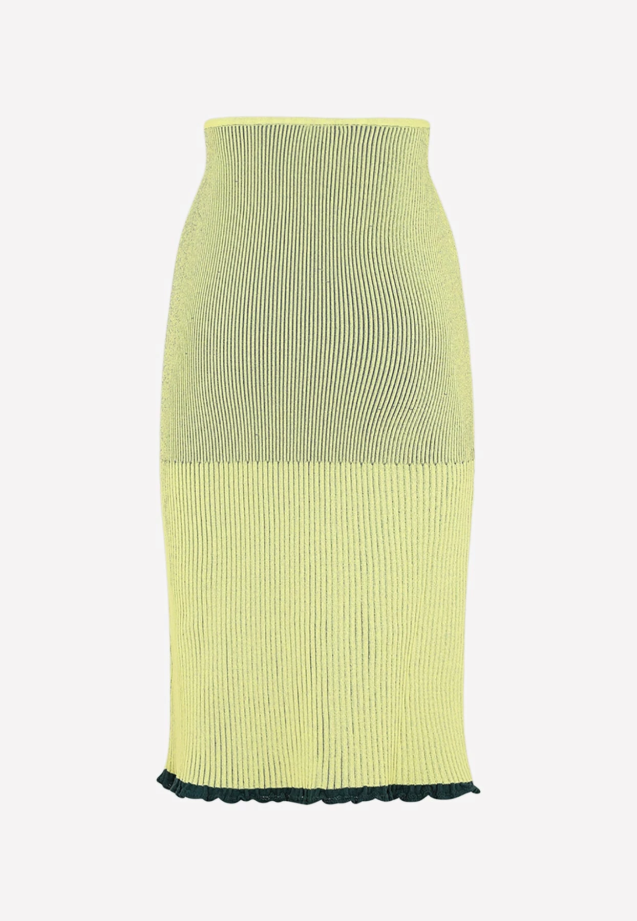 AZ Factory Ribbed Midi Skirt Green 2 AZ Factory Ribbed Midi Skirt Green - Image 2