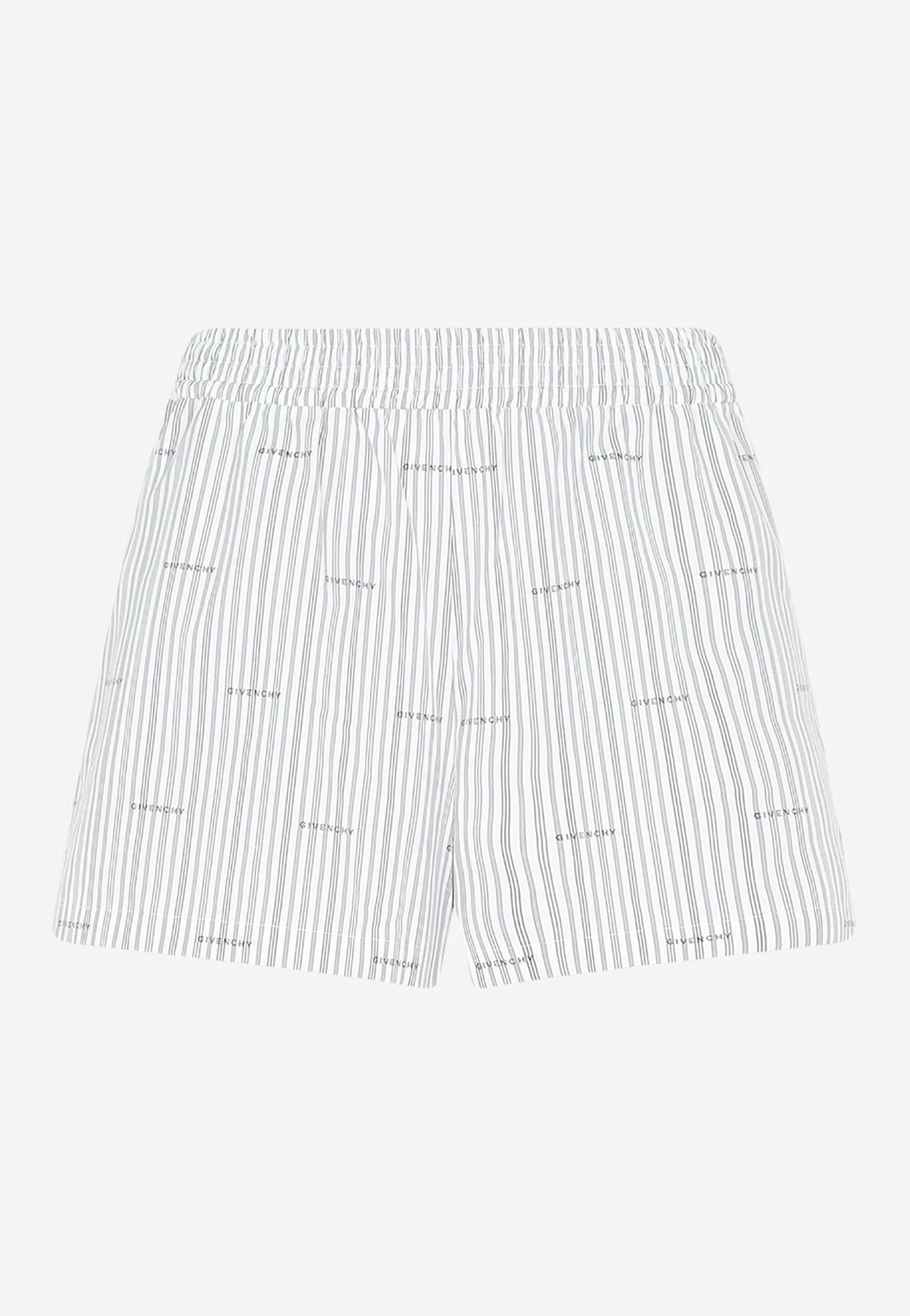 Givenchy Striped Logo Shorts Gray 1 Givenchy Striped Logo Shorts Gray