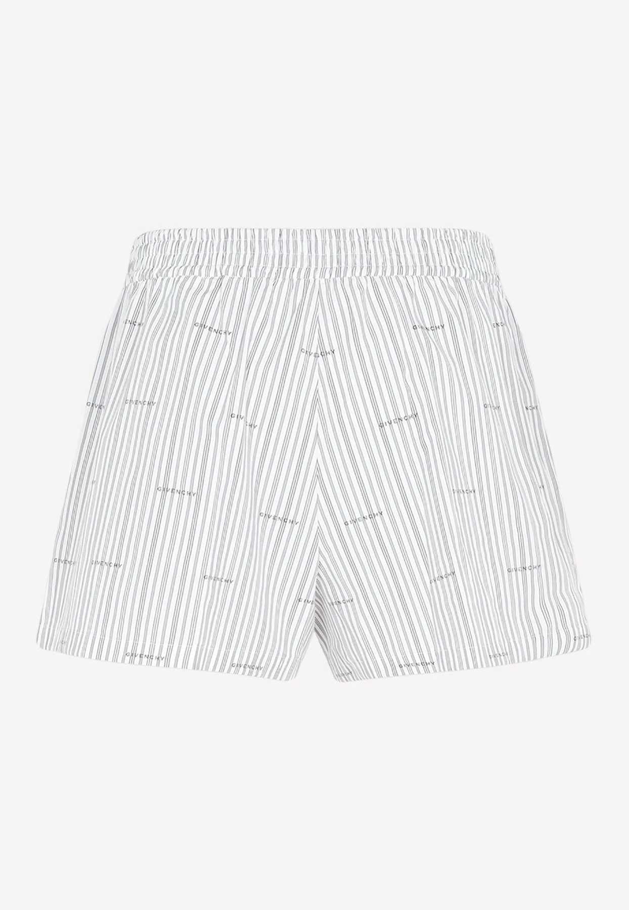 Givenchy Striped Logo Shorts Gray 2 Givenchy Striped Logo Shorts Gray - Image 2