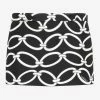 Valentino Chain Print Mini Skirt Monochrome