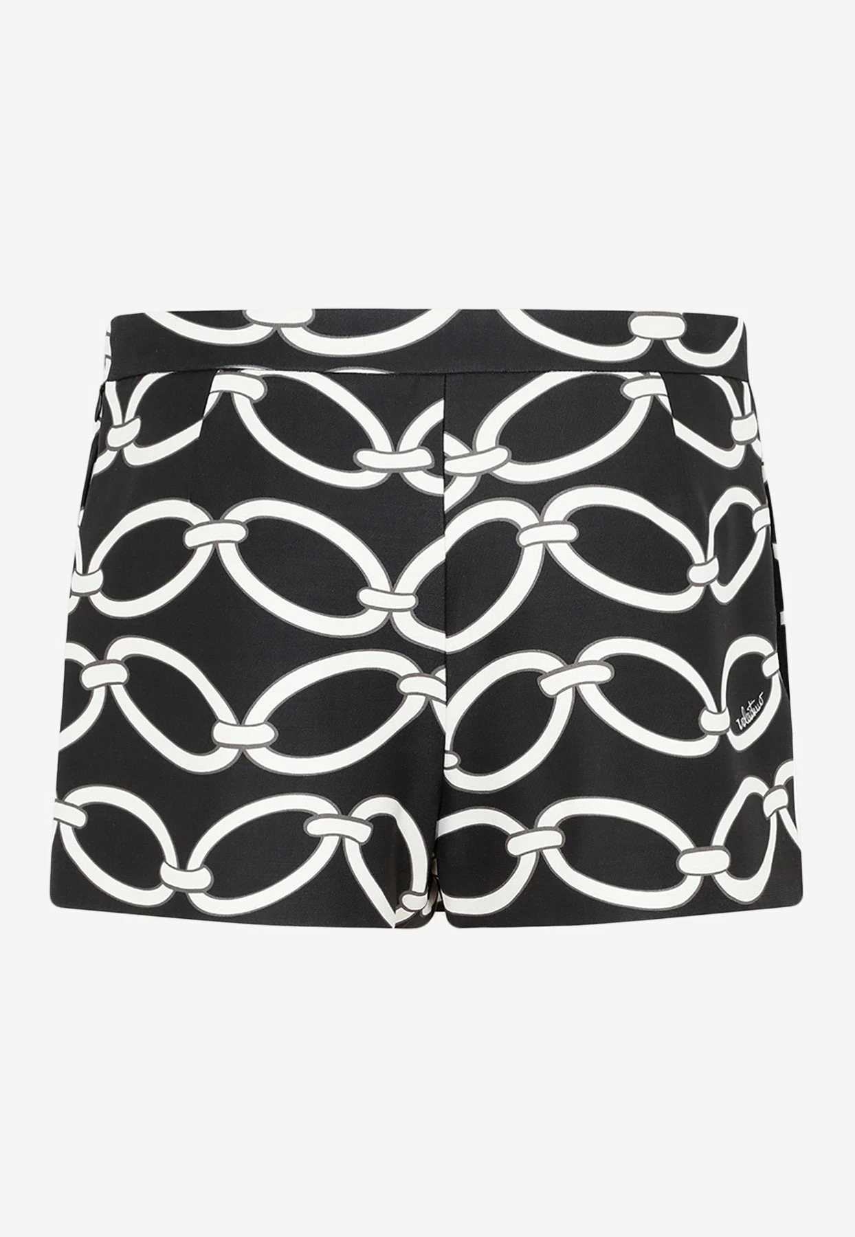 Valentino Chain Print Mini Skirt Monochrome 2 Valentino Chain Print Mini Skirt Monochrome - Image 2