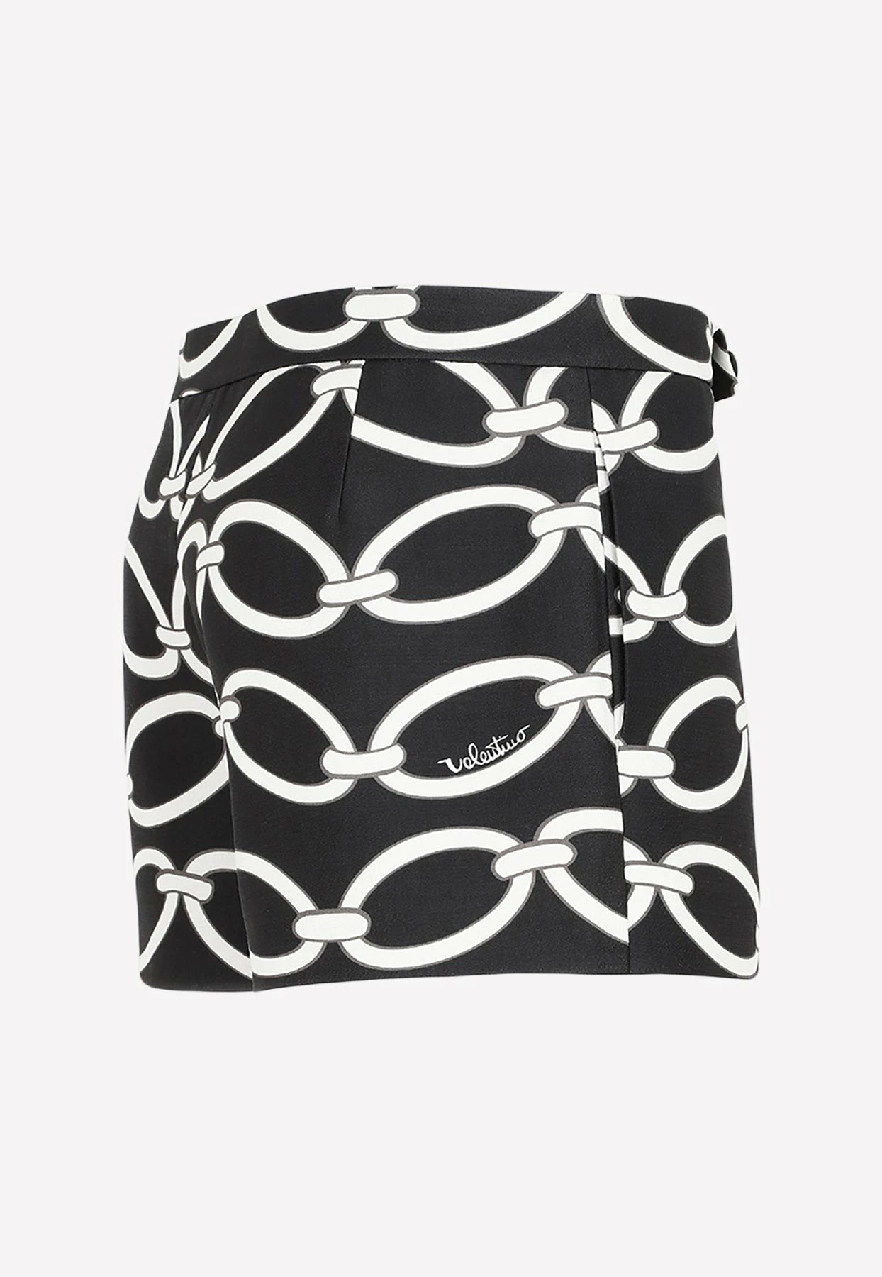 Valentino Chain Print Mini Skirt Monochrome 3 Valentino Chain Print Mini Skirt Monochrome - Image 3
