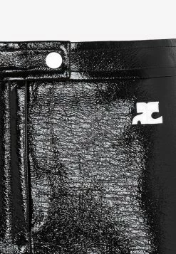Courrèges Logo Vinyl Mini Skirt Black -Evening Dresses Popular Store 13012023 033