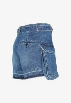 Sacai Denim Cargo Shorts Blue -Evening Dresses Popular Store 13012023 247