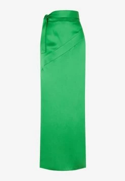 Tom Ford Double-Faced Satin Midi Skirt Green