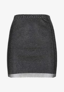 Santa Brands Crystal-Embellished Mini Skirt Black