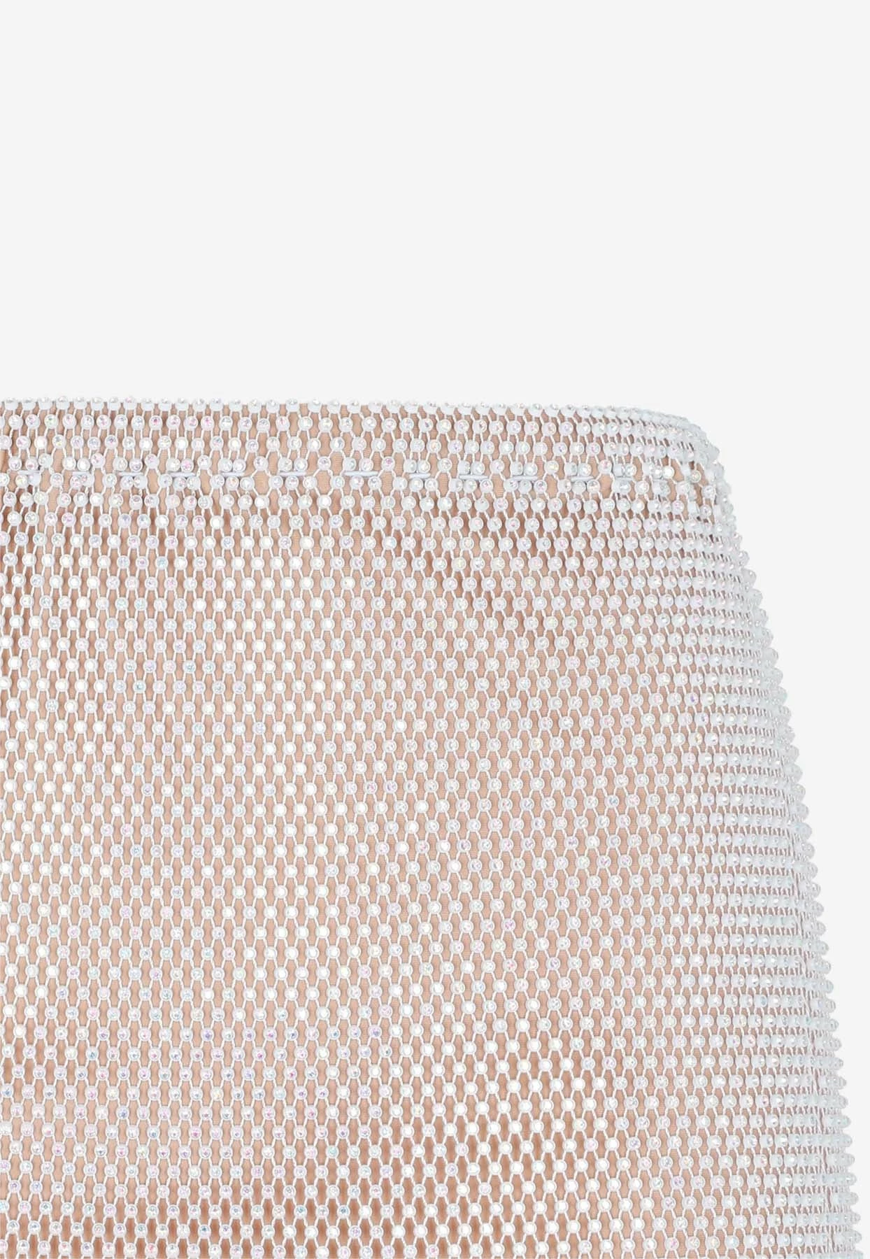 Santa Brands Crystal-Embellished Mini Feather Skirt White 4 Santa Brands Crystal-Embellished Mini Feather Skirt White - Image 4