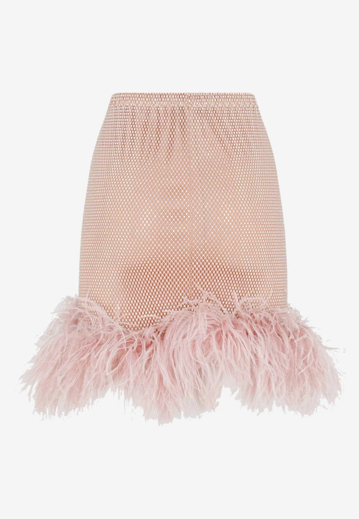 Santa Brands Crystal-Embellished Mini Feather Skirt Blush 2 Santa Brands Crystal-Embellished Mini Feather Skirt Blush - Image 2