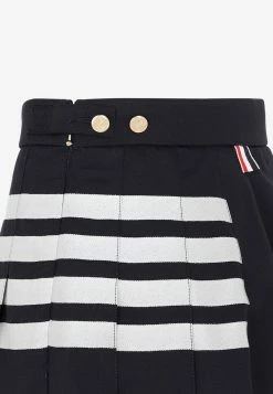 Thom Browne 4-Bar Pleated Mini Skirt Navy -Evening Dresses Popular Store 13102022 005