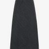 Maison Margiela Herringbone Midi Skirt In Wool Gray