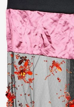 Prada Floral Crystal-Embellished Midi Skirt Multicolor -Evening Dresses Popular Store 13102022 060