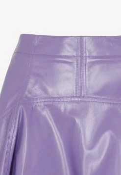Bottega Veneta Shiny Leather Midi Skirt Purple -Evening Dresses Popular Store 13102022 108