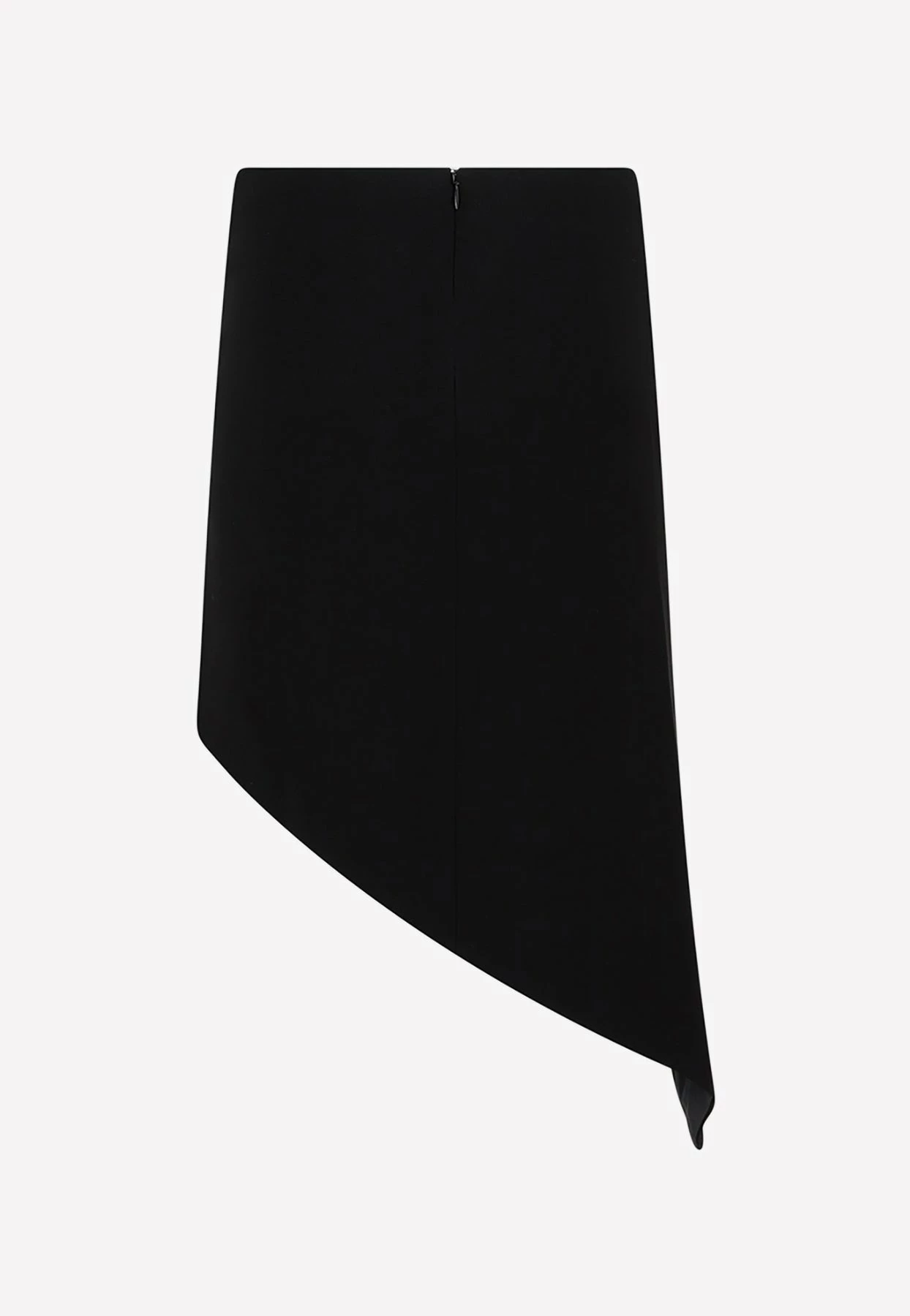 Monot Ruched Asymmetric Mini Skirt Black 2 Monot Ruched Asymmetric Mini Skirt Black - Image 2