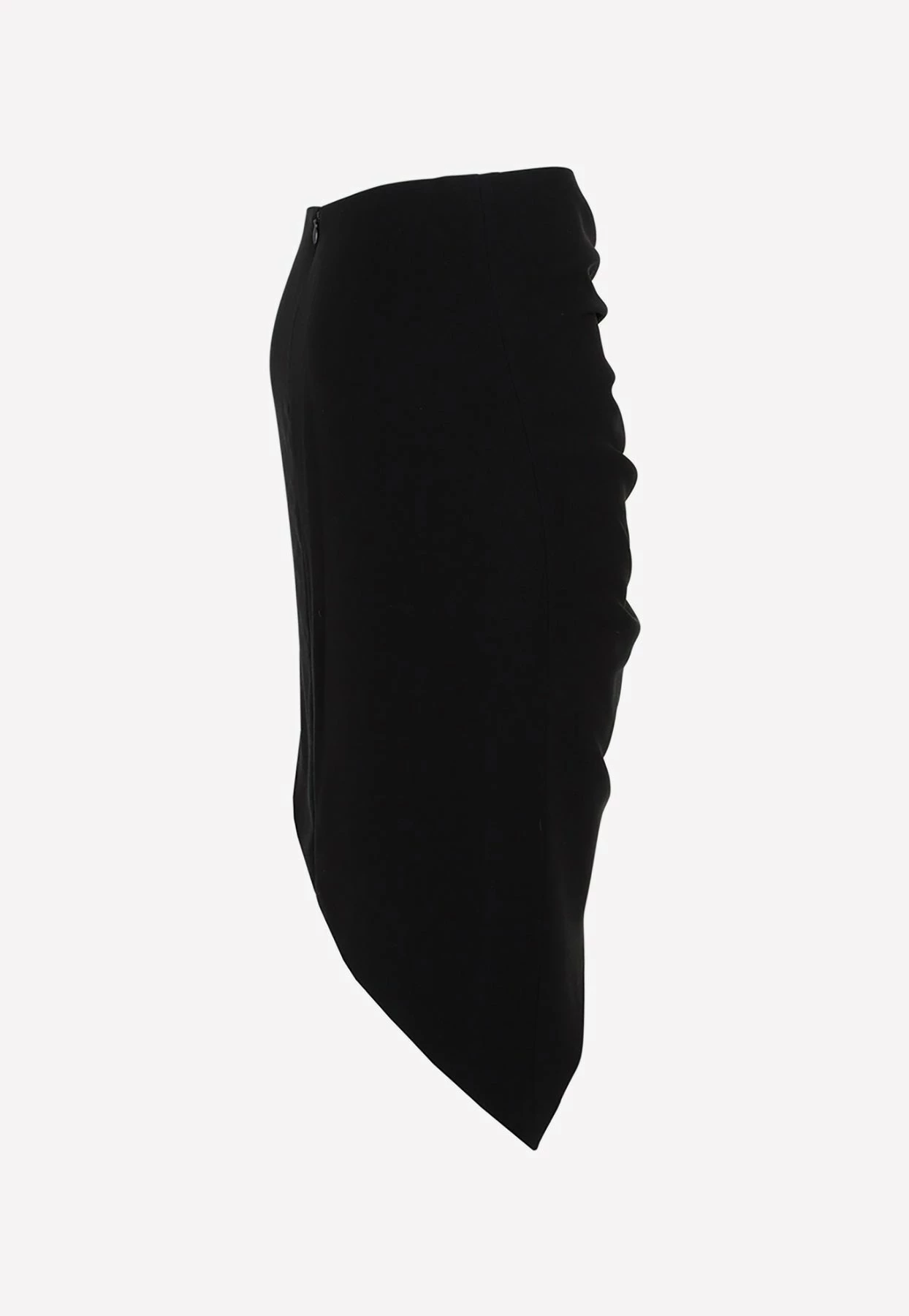 Monot Ruched Asymmetric Mini Skirt Black 3 Monot Ruched Asymmetric Mini Skirt Black - Image 3