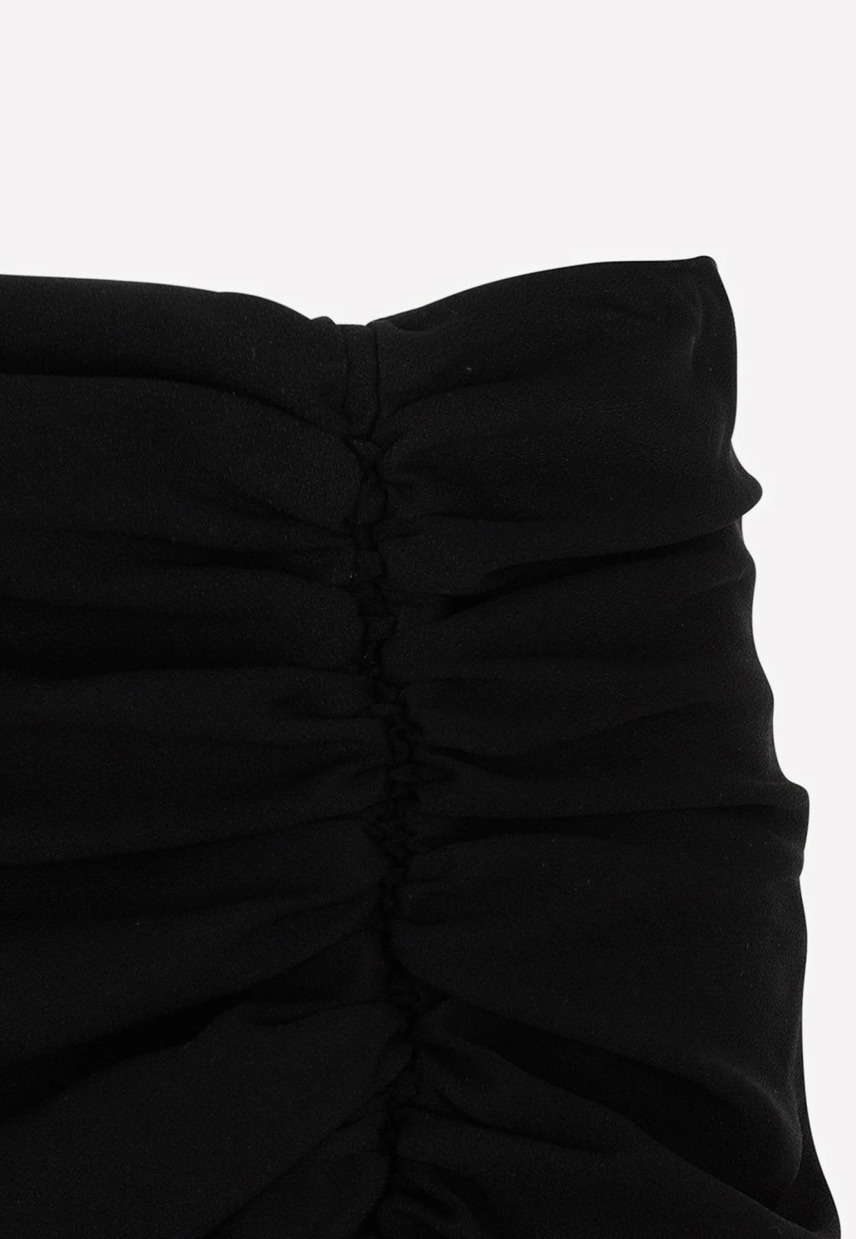 Monot Ruched Asymmetric Mini Skirt Black 4 Monot Ruched Asymmetric Mini Skirt Black - Image 4