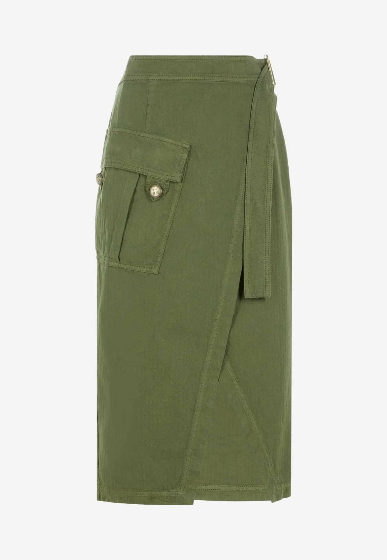 Etro Belted Wrap Midi Skirt Green 1 Etro Belted Wrap Midi Skirt Green