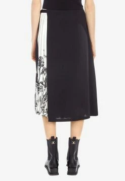 Salvatore Ferragamo Printed Pleated Midi Skirt In Silk Twill Black 6 Salvatore Ferragamo Printed Pleated Midi Skirt In Silk Twill Black -Evening Dresses Popular Store 132896 20S 20746466 20NERO 20c