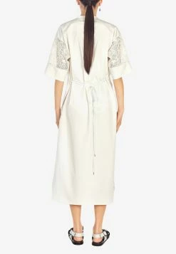 Salvatore Ferragamo Cordonetto Lace Midi Dress White -Evening Dresses Popular Store 132923 a 746088 latte 2